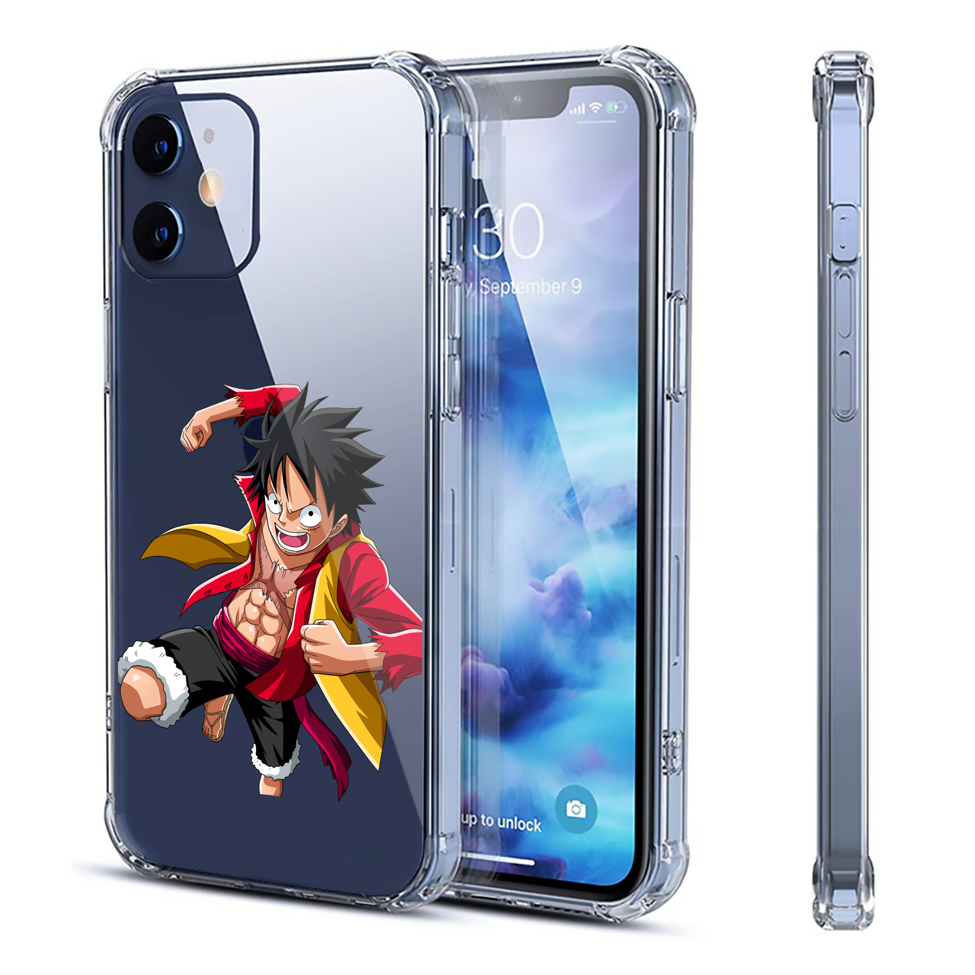 （画像用） ワンピース モンキー・D・ルフィ ONE PIECE Monkey D. Luffy 【iPhone 12シリーズ対応】透明スマホケース（クリアソフトケース）